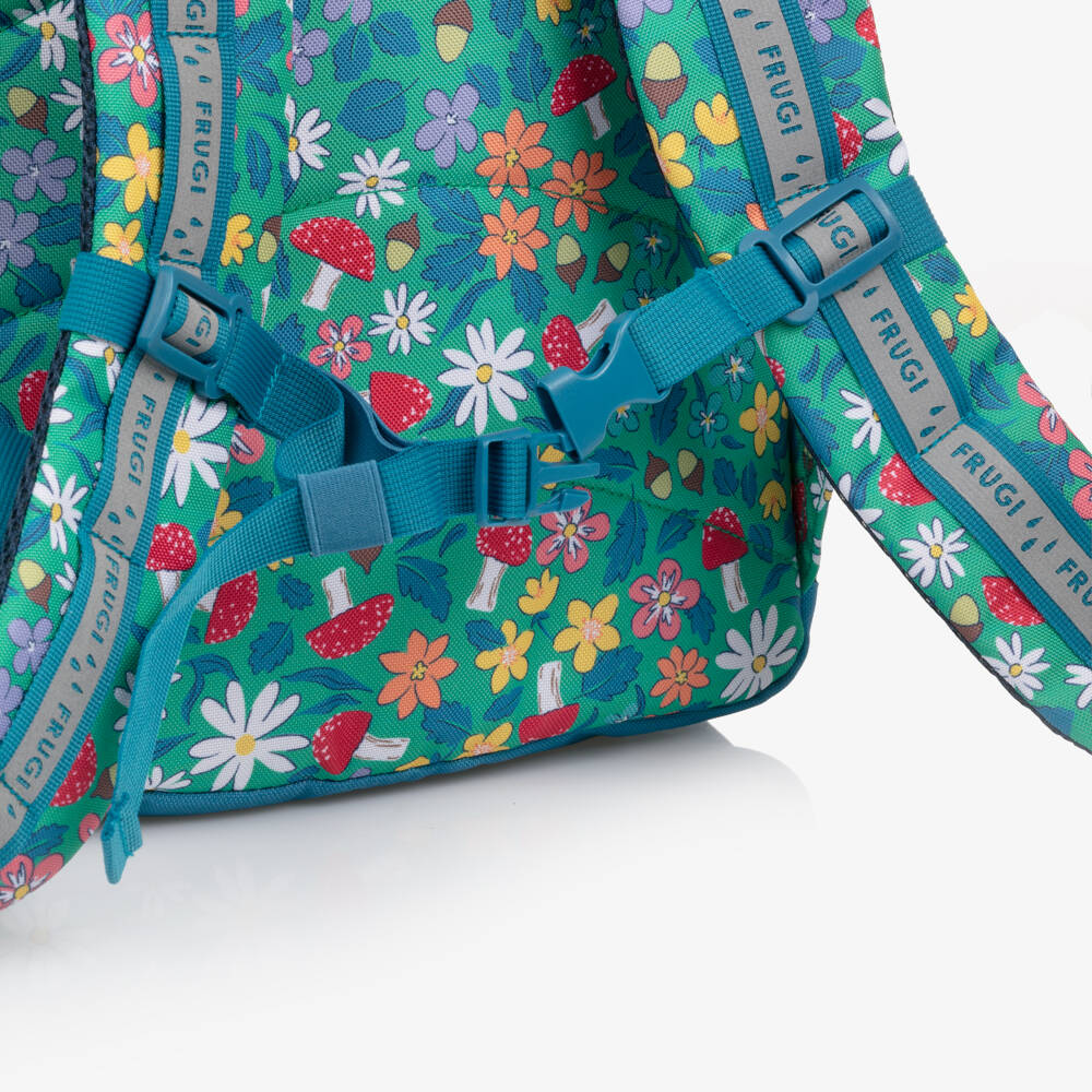 Frugi-Girls Green Woodland Floral Backpack (42cm) | Childrensalon Outlet