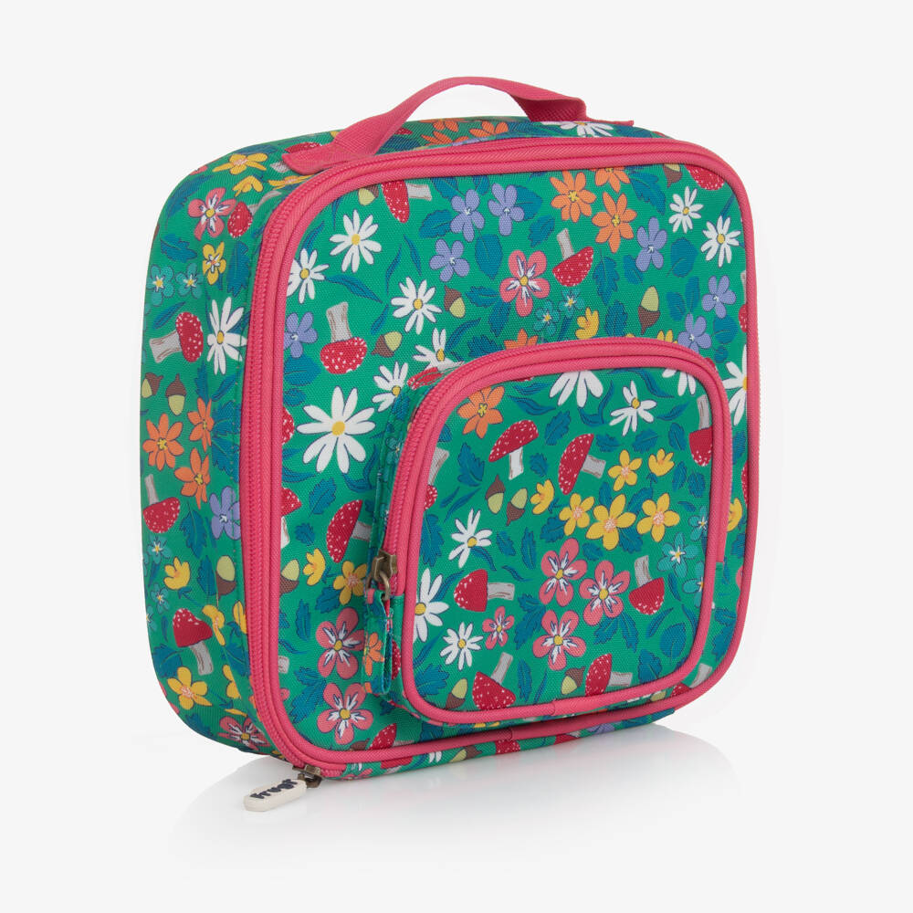 Frugi-Girls Green Woodland Floral Lunch Bag (24cm) | Childrensalon Outlet