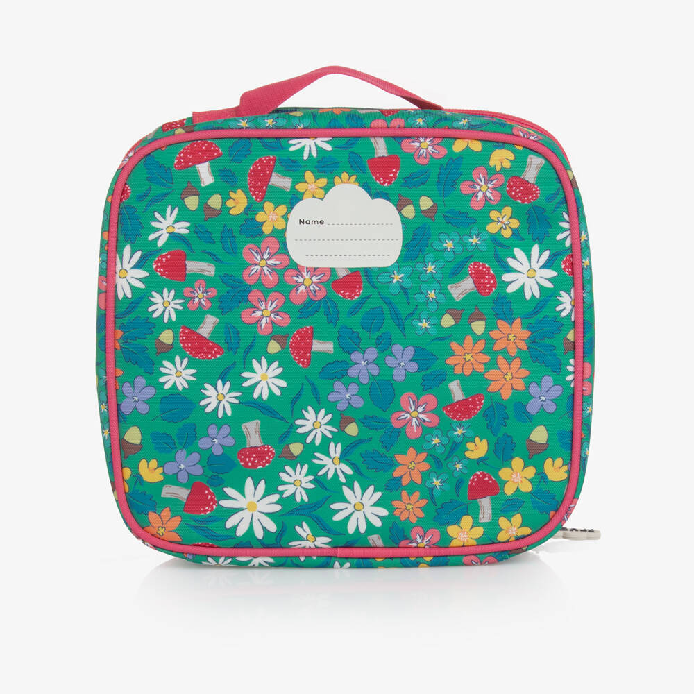 Frugi-Girls Green Woodland Floral Lunch Bag (24cm) | Childrensalon Outlet