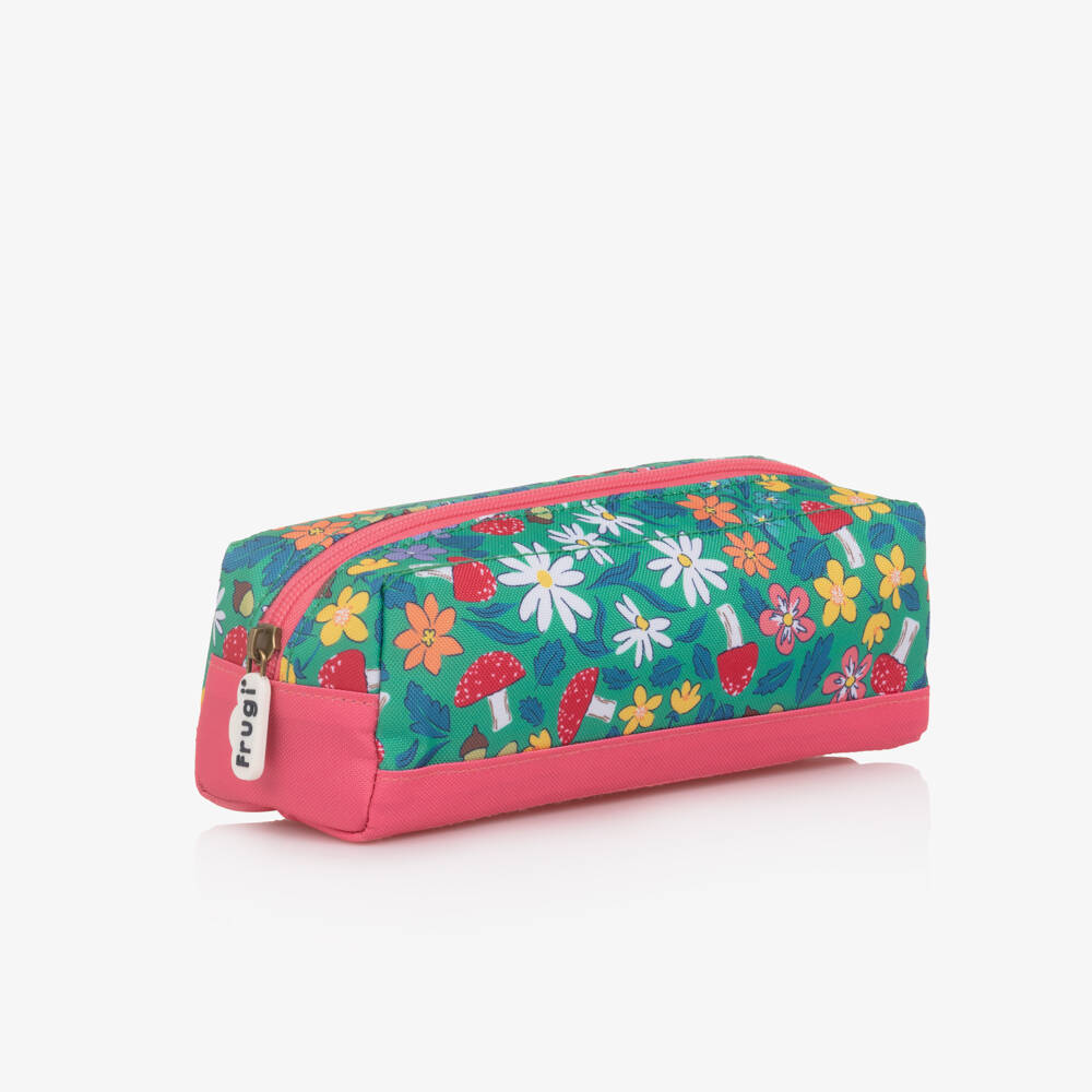 Frugi-Girls Green Woodland Floral Pencil Case (22cm) | Childrensalon Outlet