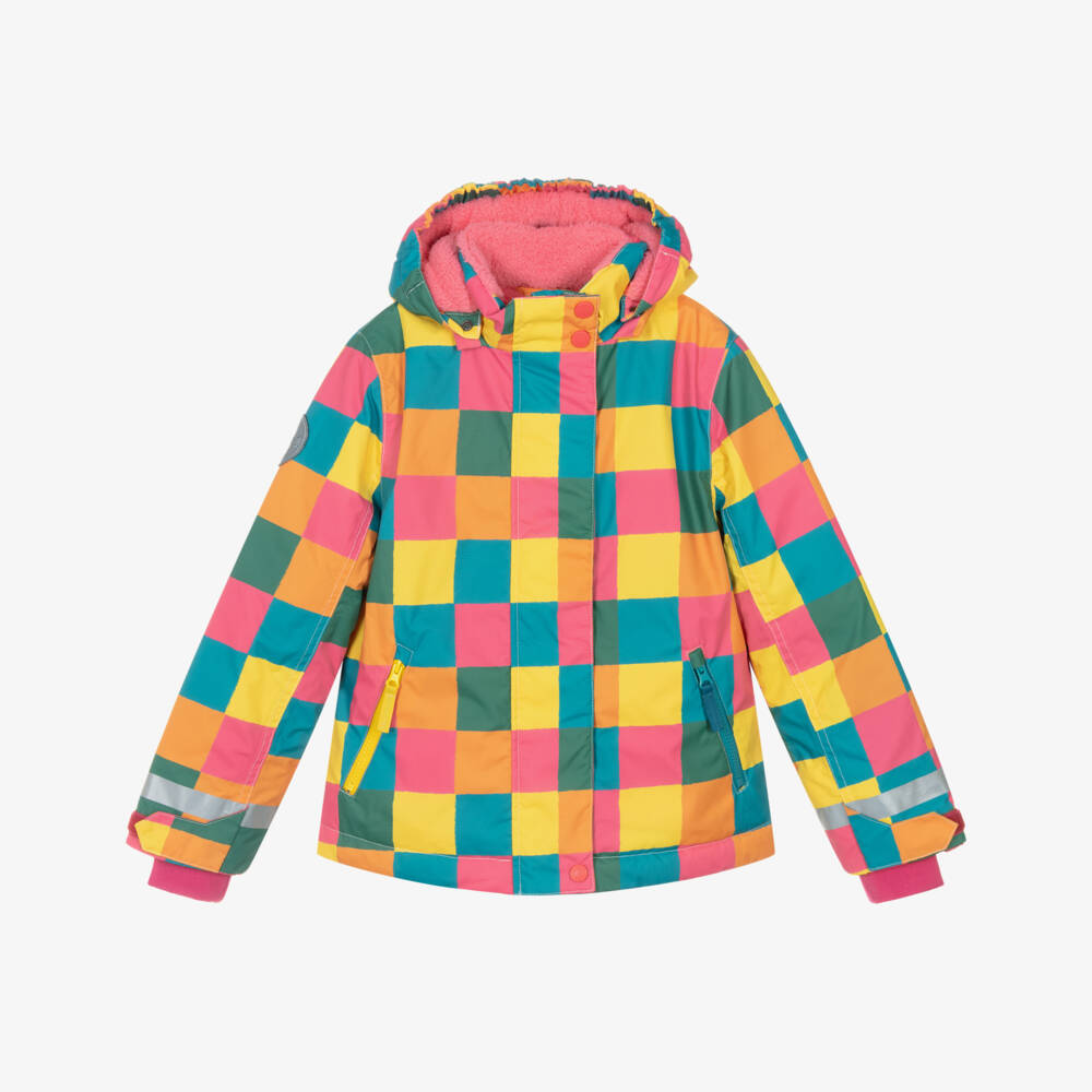 Frugi-Girls Multicoloured Check Ski Jacket | Childrensalon Outlet