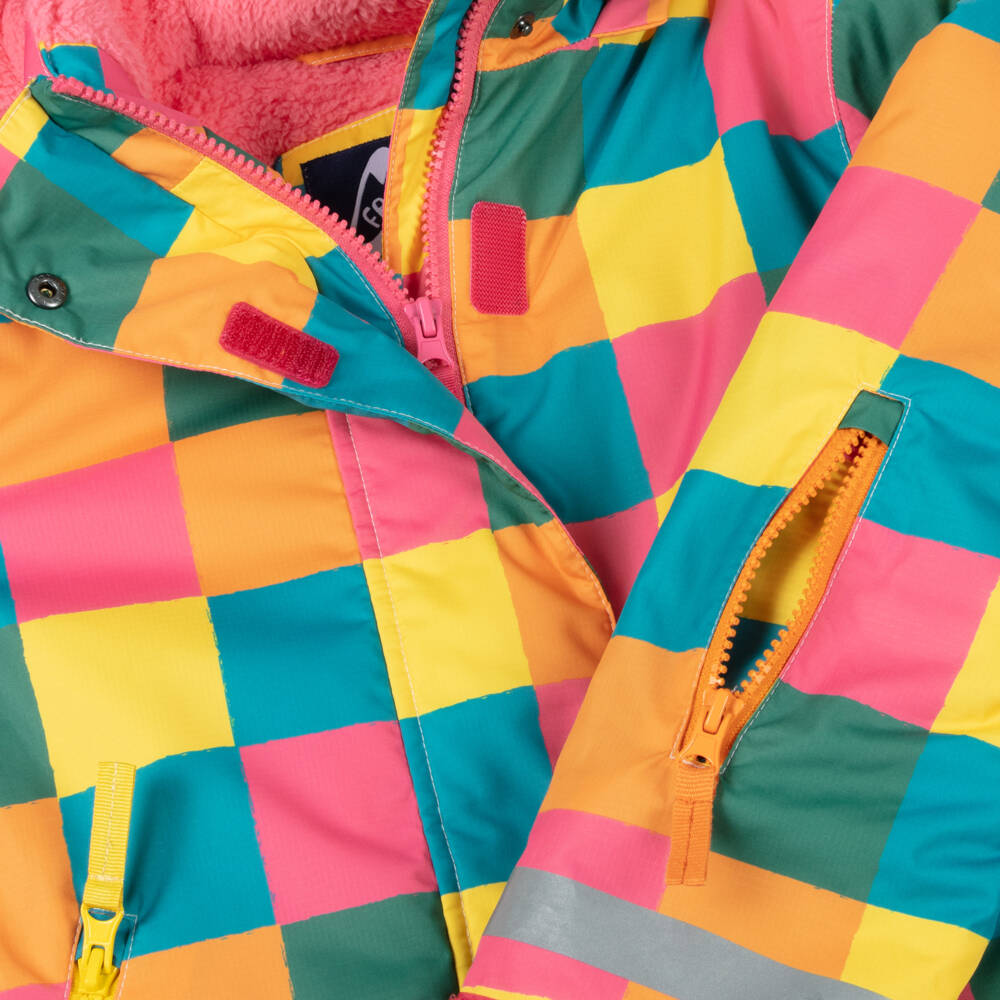Frugi-Girls Multicoloured Check Ski Jacket | Childrensalon Outlet