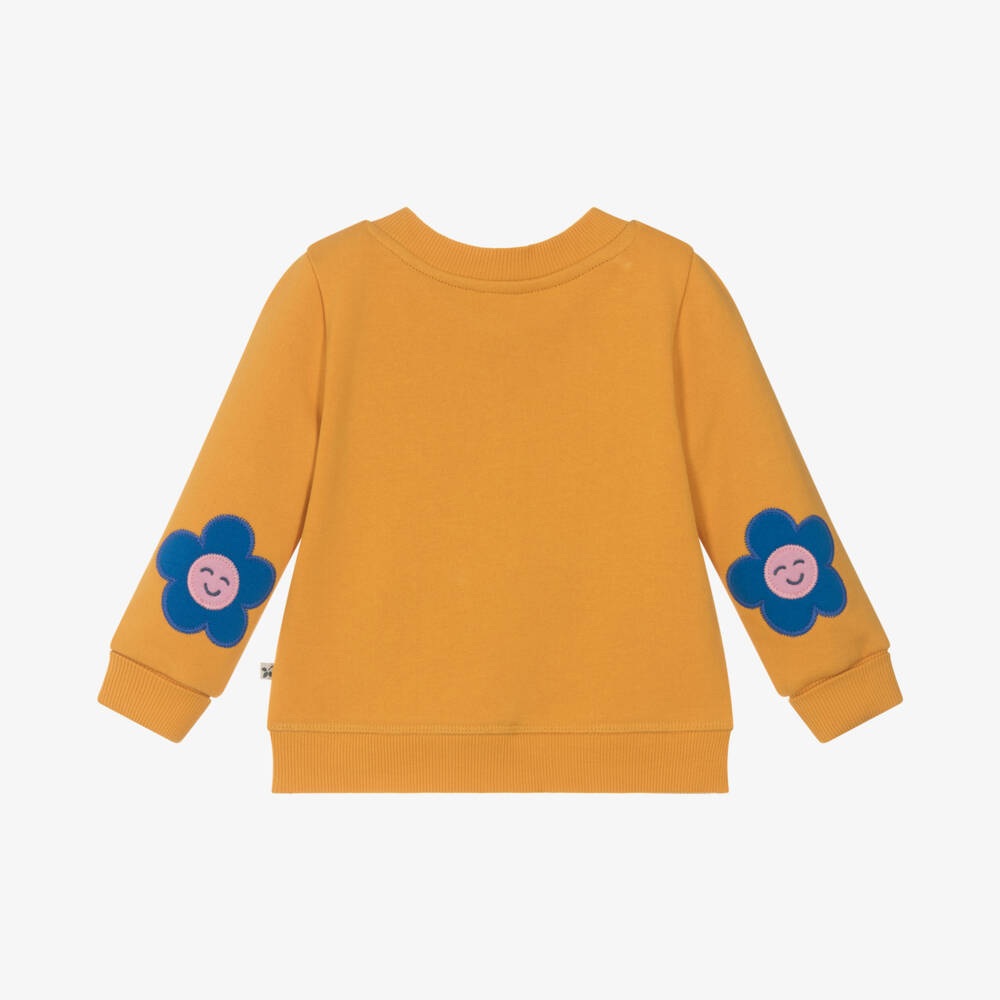 Frugi-Girls Mustard Floral Cotton Jumper | Childrensalon Outlet