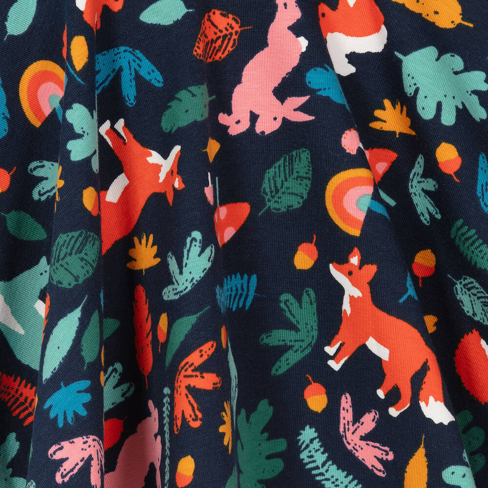 Frugi-Girls Navy Blue Organic Cotton Skater Dress | Childrensalon Outlet