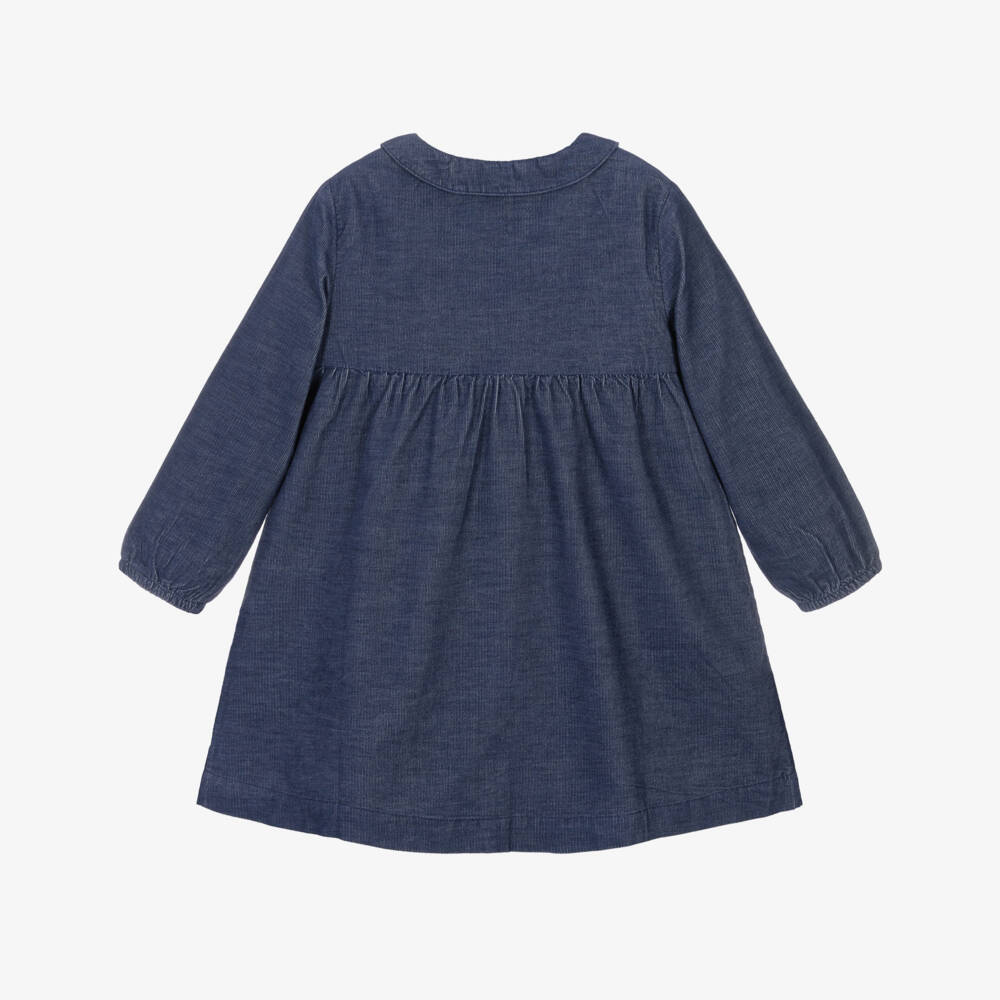 Frugi-Girls Organic Blue Corduroy Dress | Childrensalon Outlet