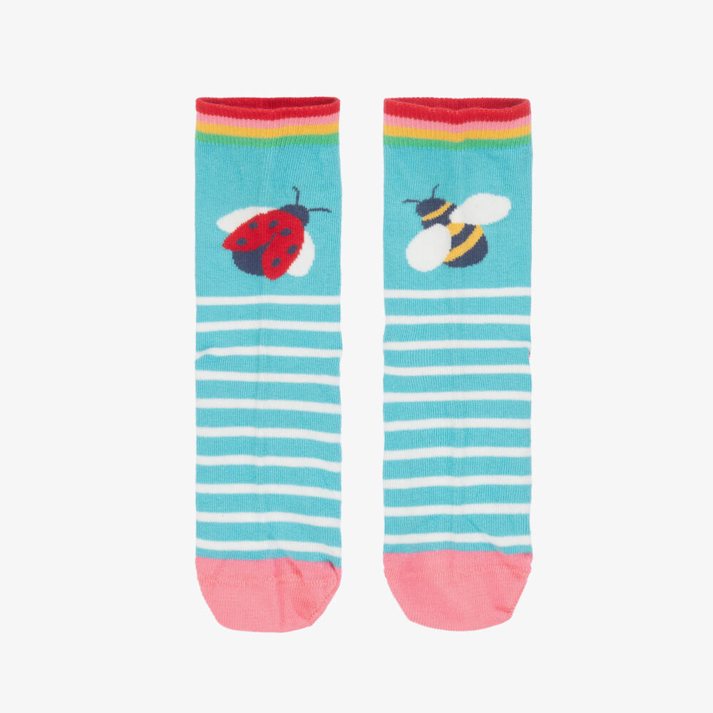 Frugi-Girls Organic Cotton Playful Sock Set | Childrensalon Outlet