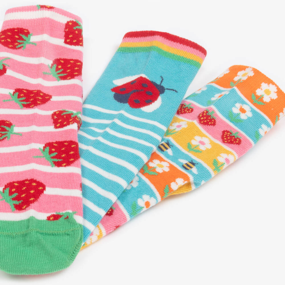 Frugi-Girls Organic Cotton Playful Sock Set | Childrensalon Outlet
