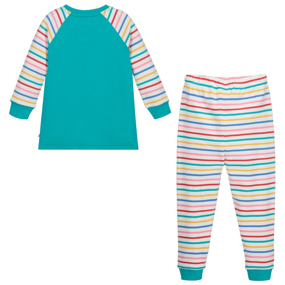 فروجي-بيجاما قطن عضوي لون أخضر للبنات | Childrensalon Outlet