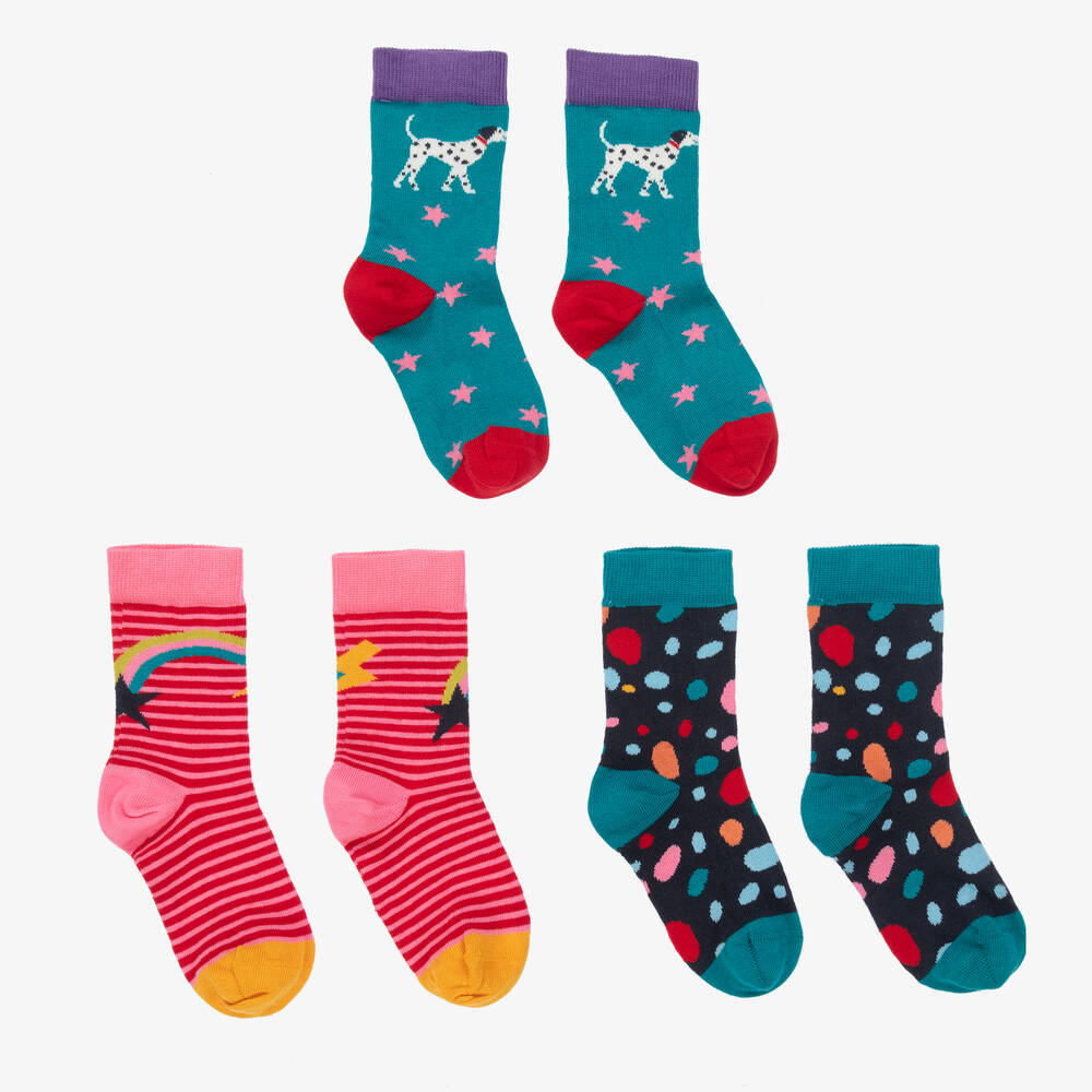 Frugi - Girls Organic Cotton Socks (3 Pack) | Childrensalon
