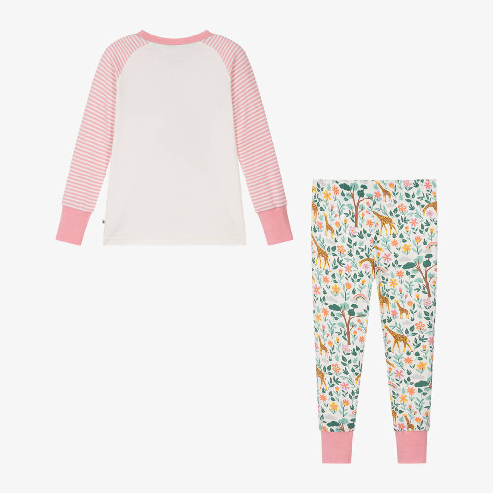 Frugi-Girls Organic Pink Giraffe Sleepwear | Childrensalon Outlet