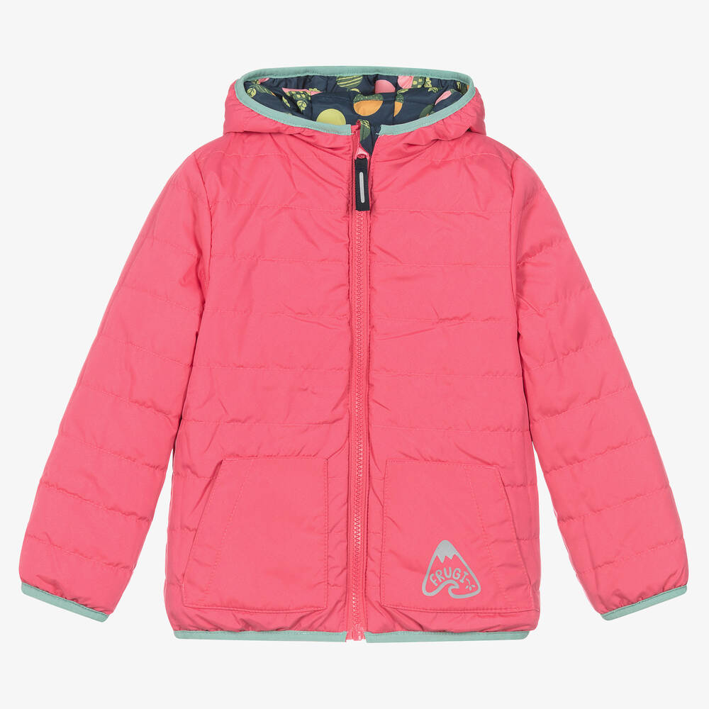 Frugi-Girls Pink & Blue Reversible Jacket | Childrensalon Outlet