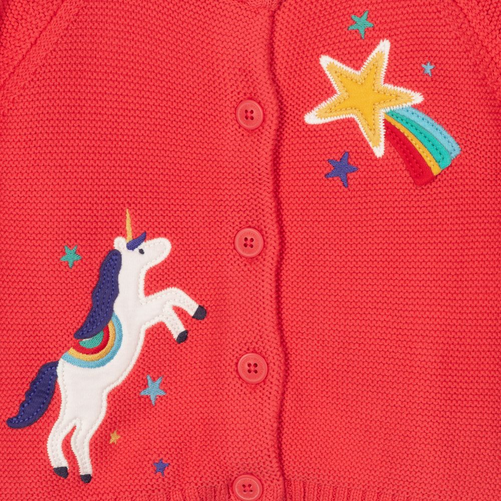 Frugi Girls Pink Cotton Cardigan Childrensalon Outlet