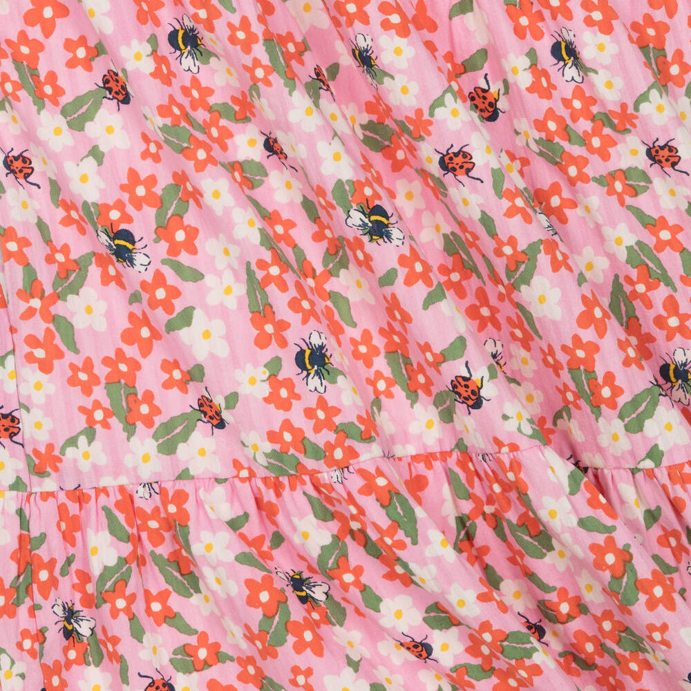 Frugi-Girls Pink Floral Cotton Dress | Childrensalon Outlet