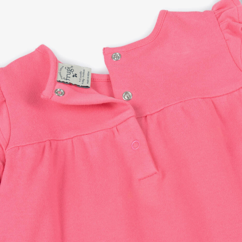 Frugi-Girls Pink & Green Cotton Floral Leggings Set | Childrensalon Outlet