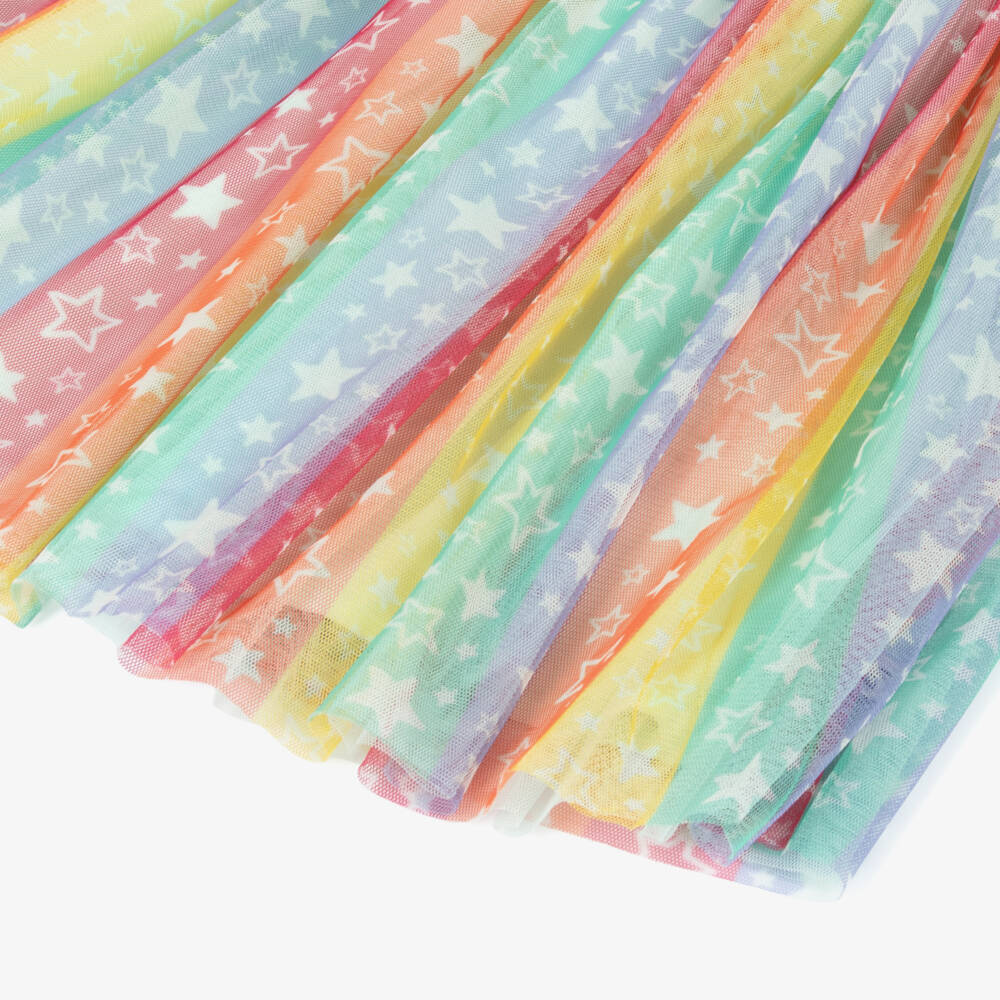 Frugi-Girls Pink Rainbow Tulle Dress | Childrensalon Outlet