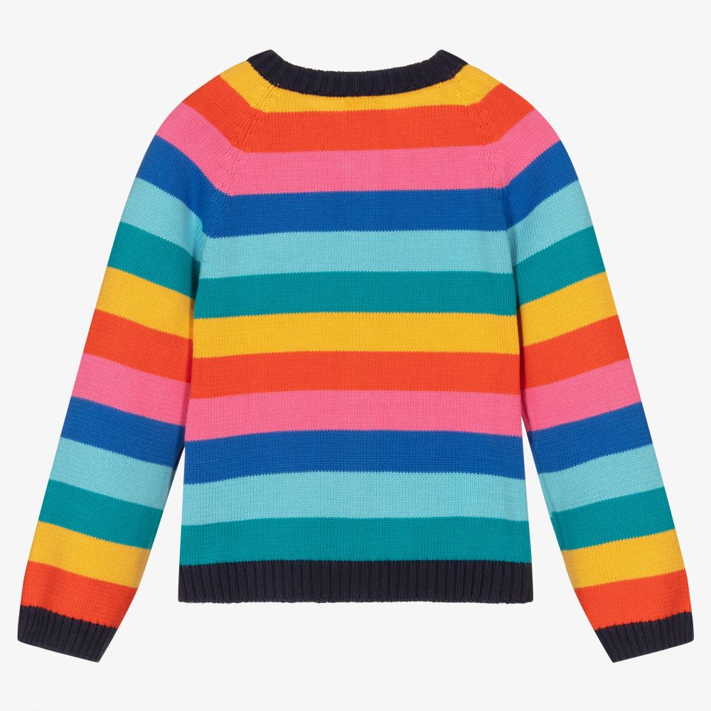 Rainbow striped cardigan on sale