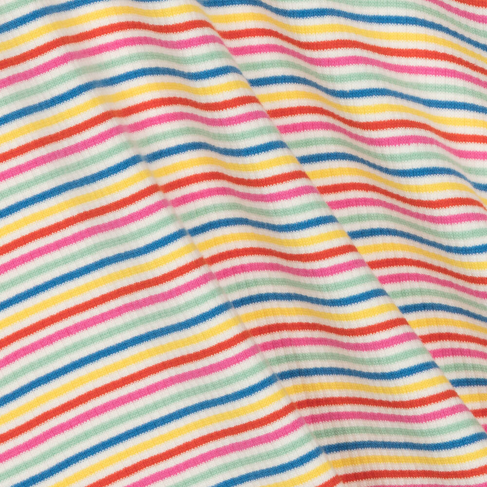 Frugi-Girls Rainbow Stripe Cotton Jersey Dress | Childrensalon Outlet