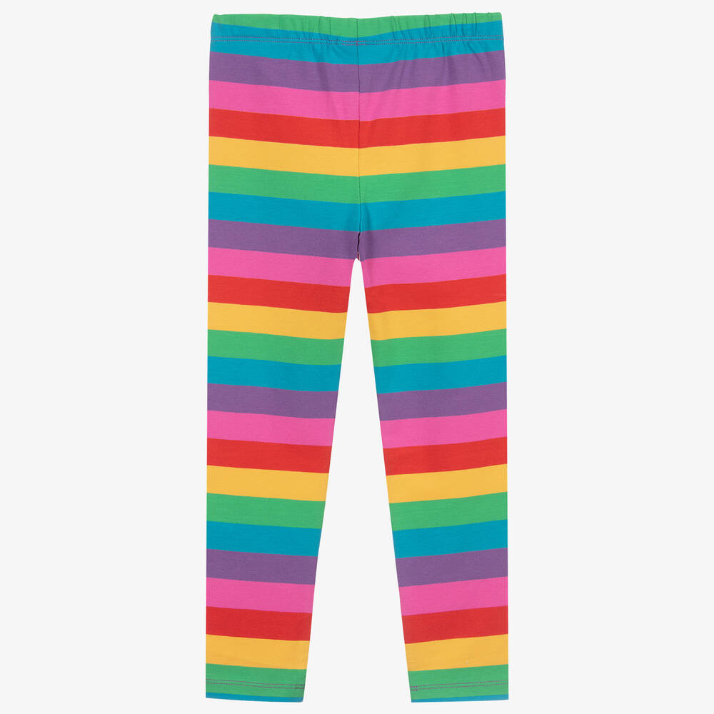 Frugi-ليغنغز قطن عضوي جيرسي مقلم بألوان قوس قزح | Childrensalon Outlet