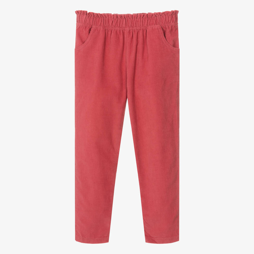 Frugi - Pantalon rouge en velours côtelé fille | Childrensalon