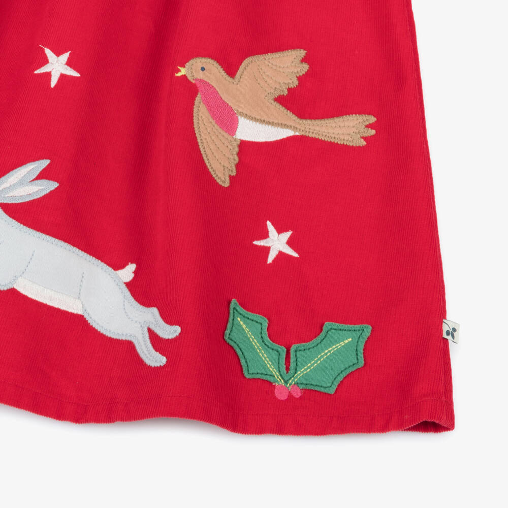 Frugi-فستان مخملي أحمر فاخر للبنات | Childrensalon Outlet