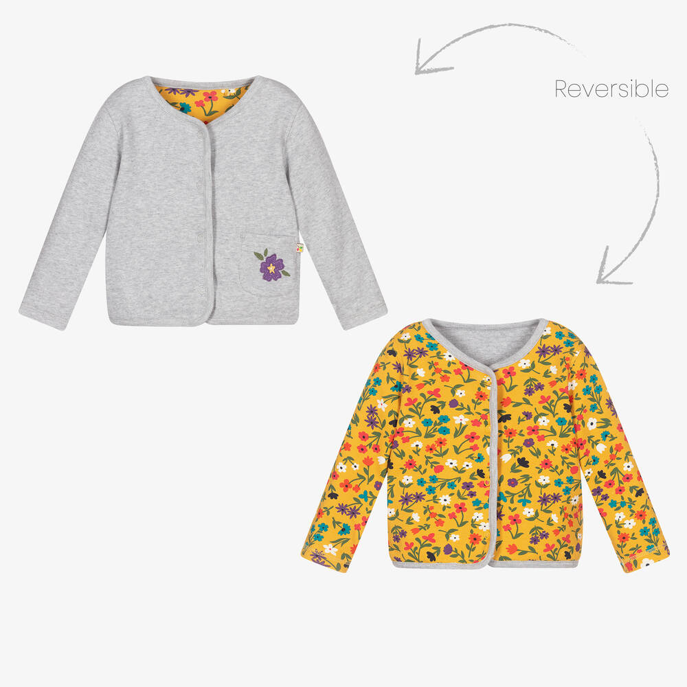 Frugi - Girls Reversible Cardigan | Childrensalon