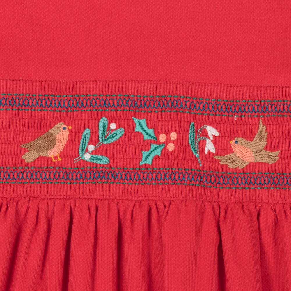 Frugi-Girls Scarlet Corduroy Frock | Childrensalon Outlet