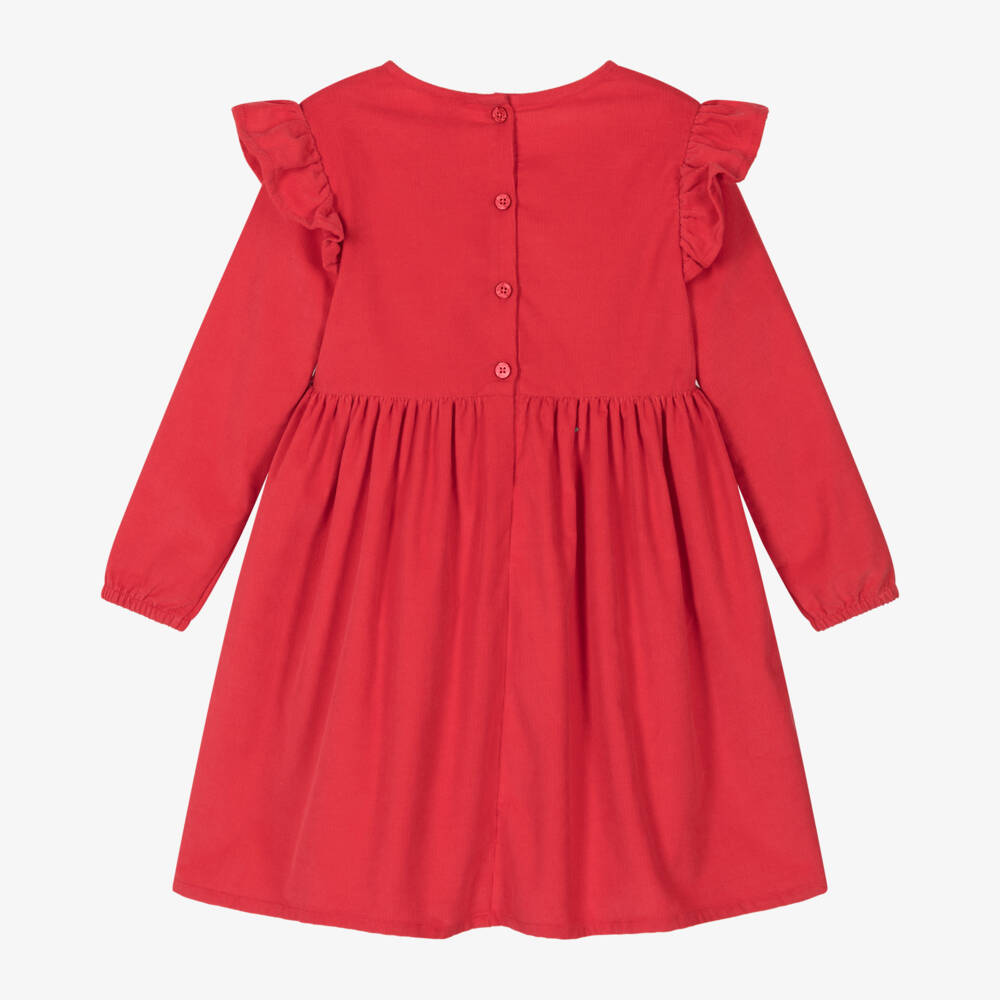 Frugi-Girls Scarlet Corduroy Frock | Childrensalon Outlet