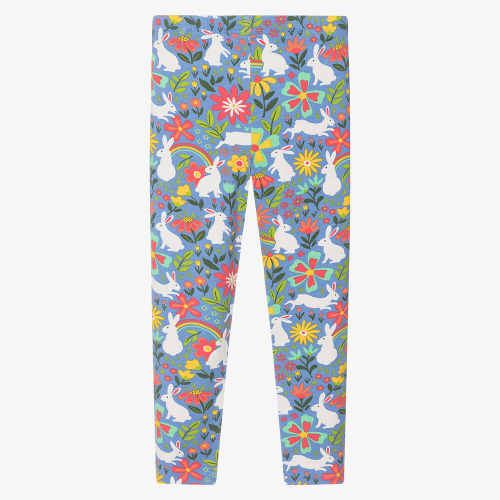 Frugi-Girls Soft Blue Bunny Trousers | Childrensalon Outlet