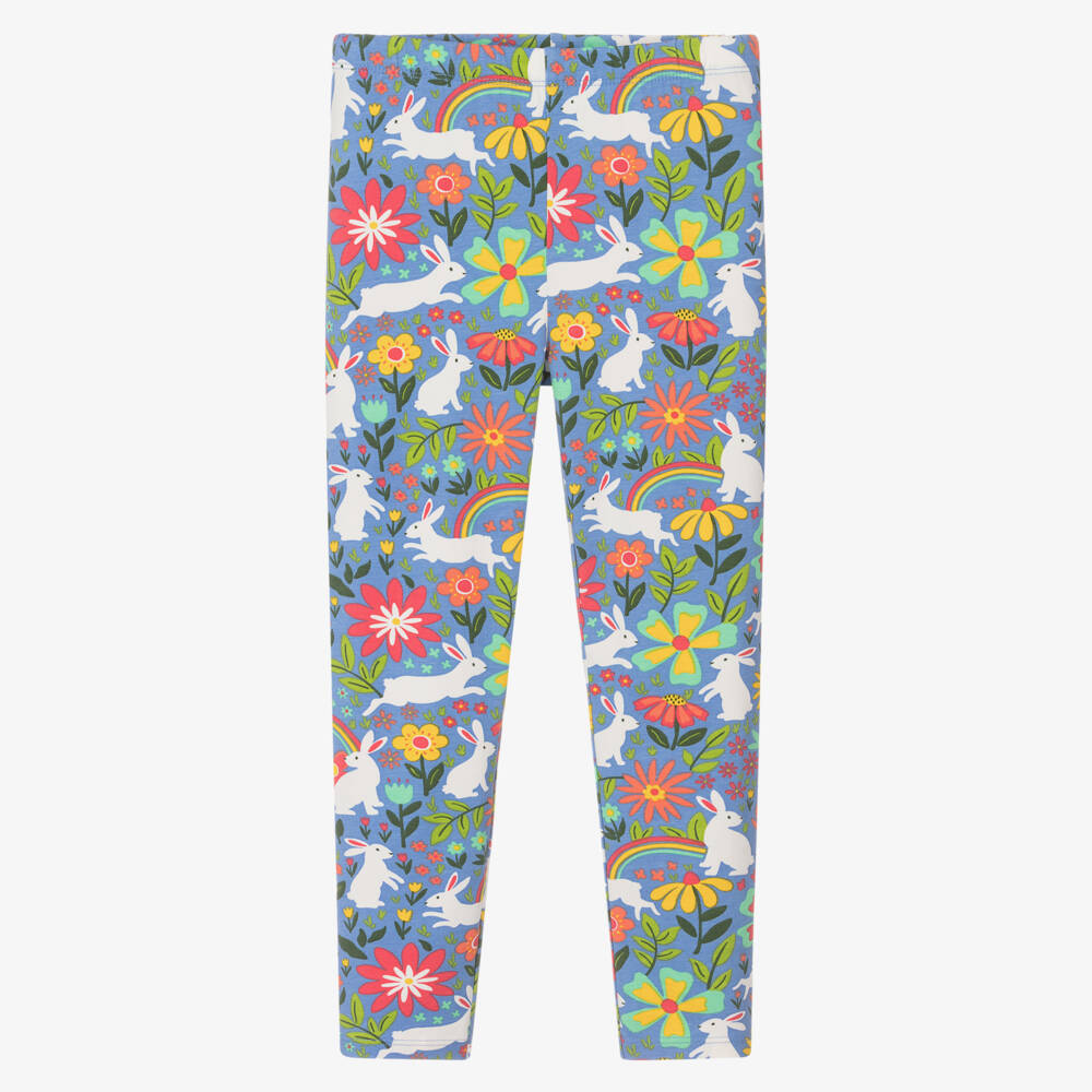Frugi-Girls Soft Blue Bunny Trousers | Childrensalon Outlet