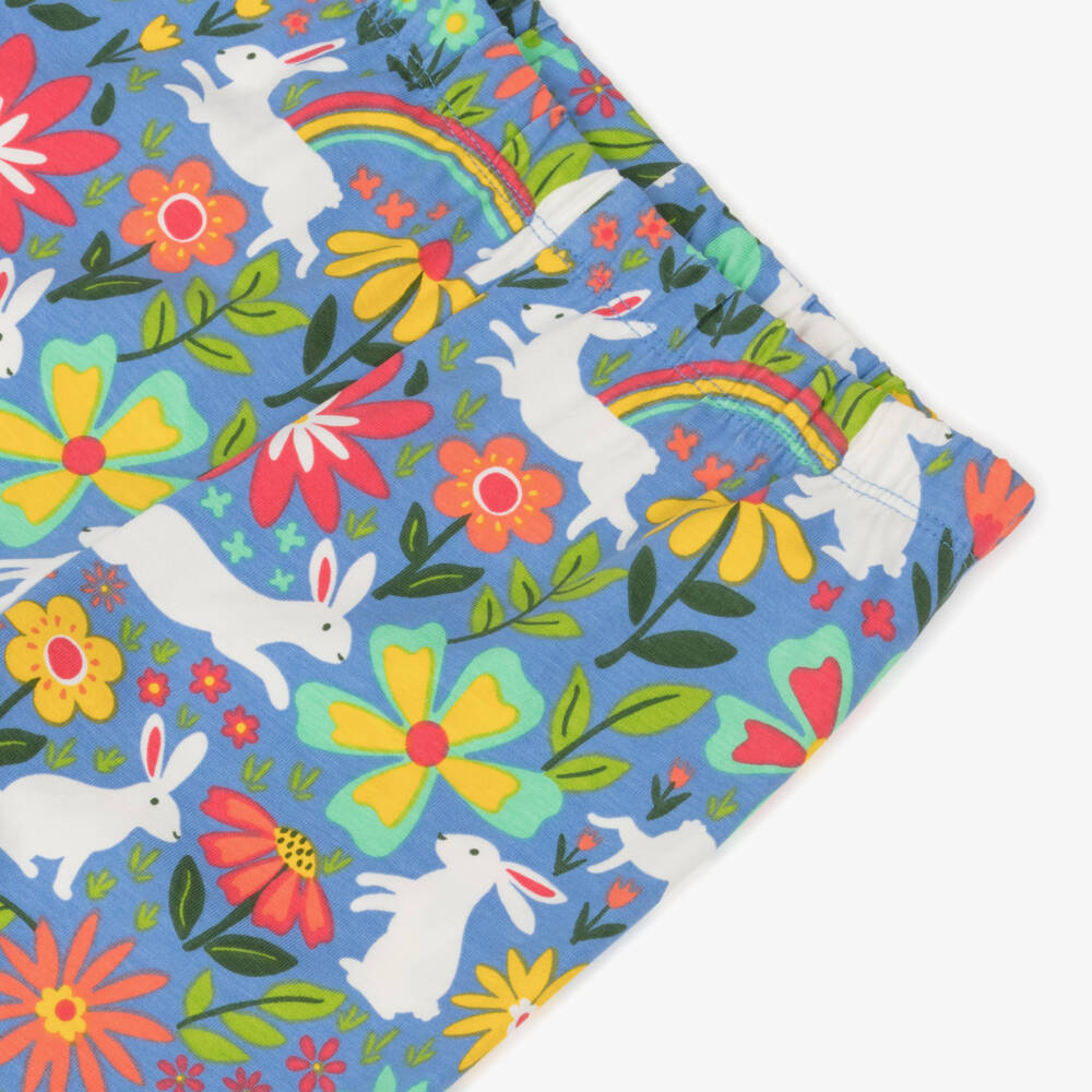 Frugi-Girls Soft Blue Bunny Trousers | Childrensalon Outlet