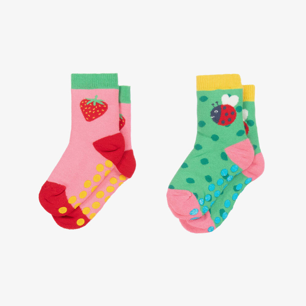 Frugi-Girls Soft Cotton Ankle Socks Duo | Childrensalon Outlet