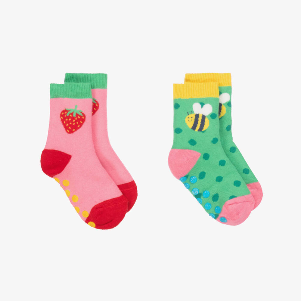 Frugi-Girls Soft Cotton Ankle Socks Duo | Childrensalon Outlet