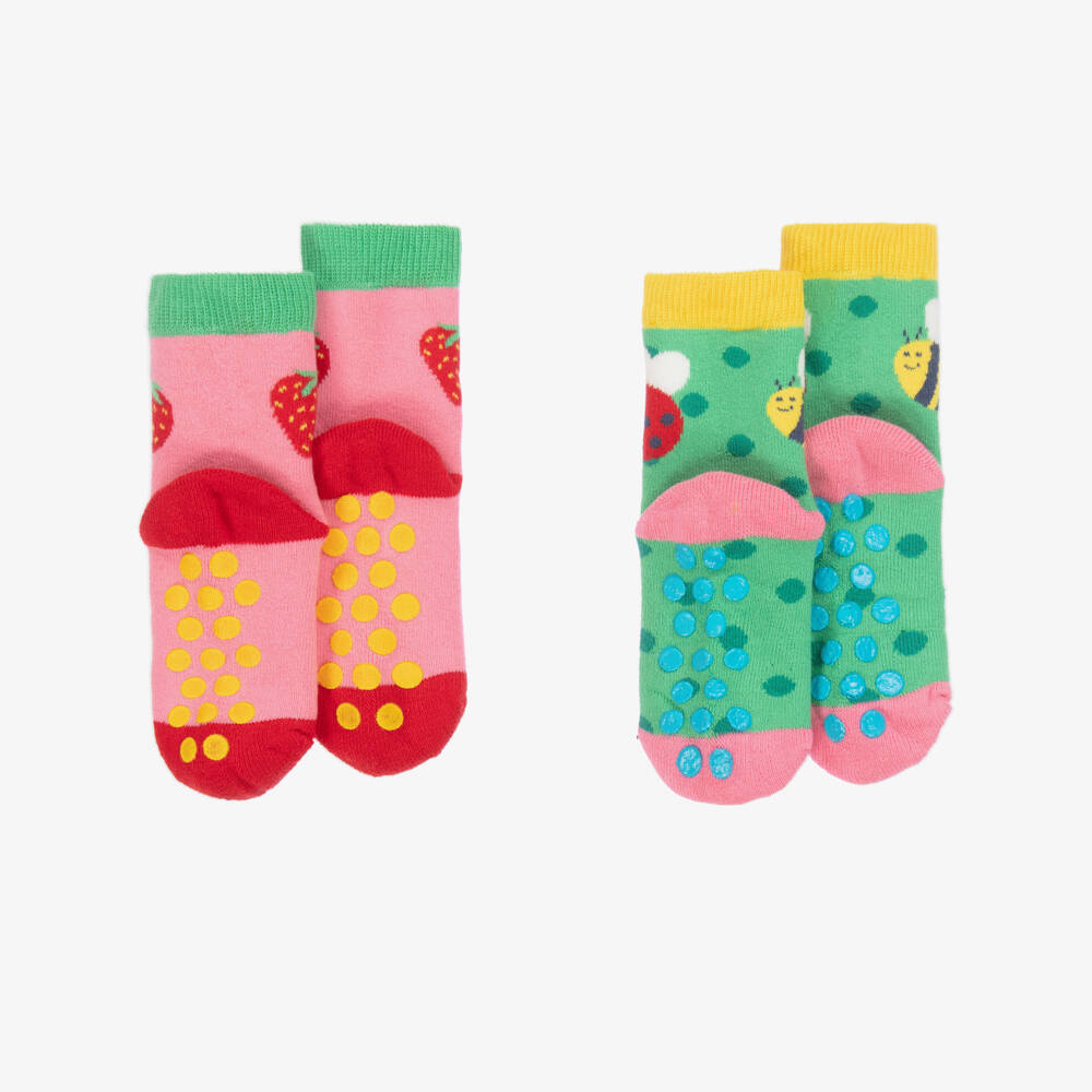 Frugi-Girls Soft Cotton Ankle Socks Duo | Childrensalon Outlet