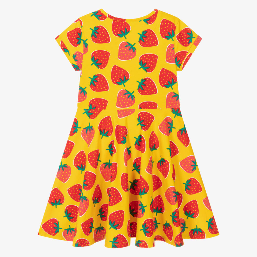 Frugi-Girls Sunny Strawberry Skater Dress | Childrensalon Outlet