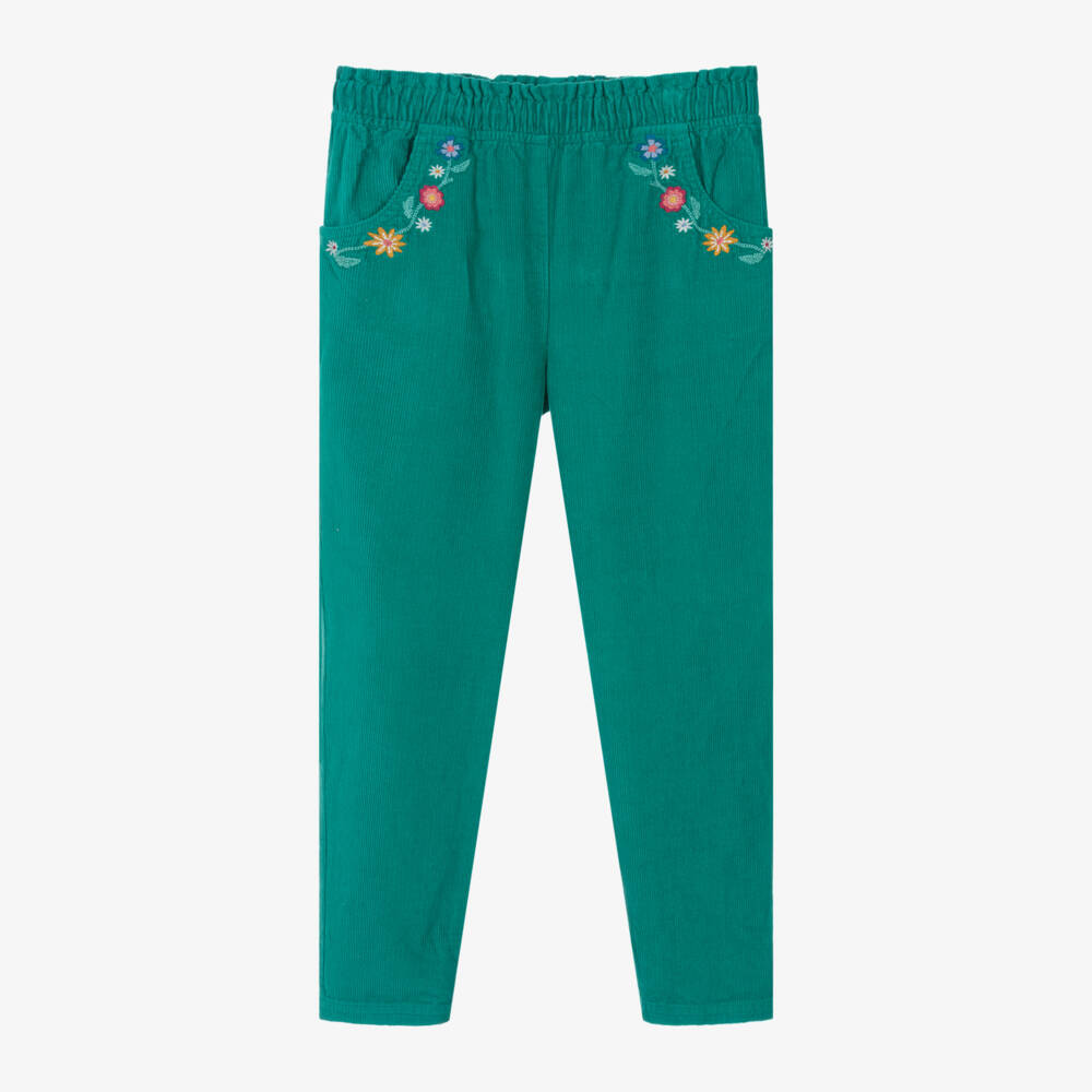 Frugi-Girls Teal Corduroy Trousers | Childrensalon Outlet