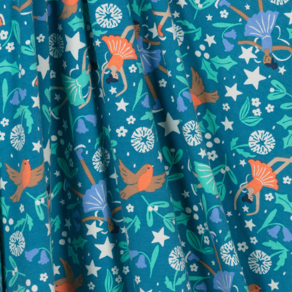 Frugi-Girls Turquoise Organic Cotton Dress | Childrensalon Outlet