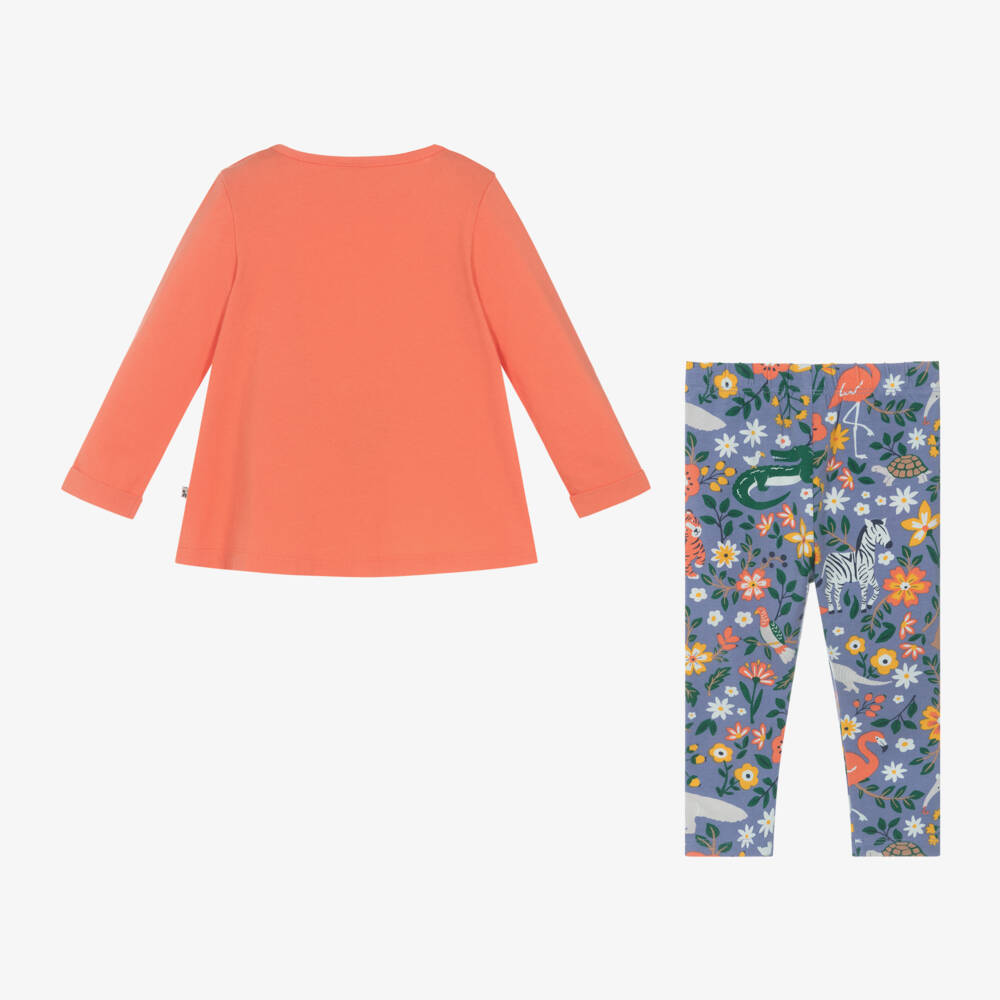 Frugi-Girls Vibrant Cotton Safari Leggings Ensemble | Childrensalon Outlet