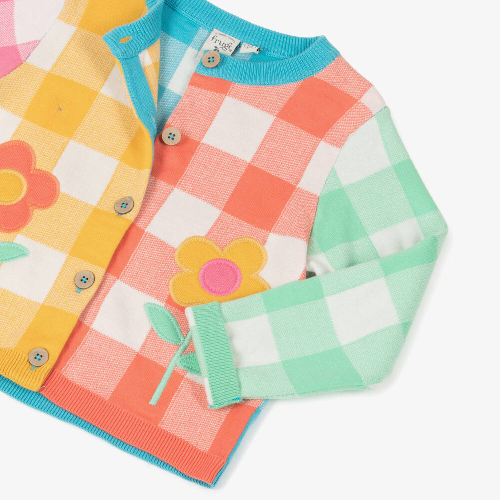 Frugi-Girls Vibrant Plaid Knitwear Delight | Childrensalon Outlet