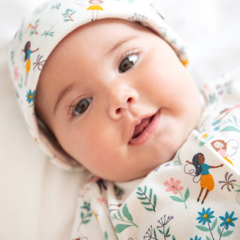 Frugi-Girls White Organic Cotton Babysuit Set | Childrensalon Outlet