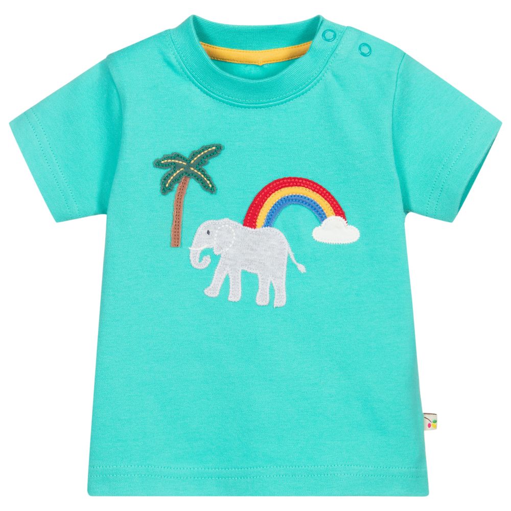 Frugi - Grünes T-Shirt aus Biobaumwolle | Childrensalon