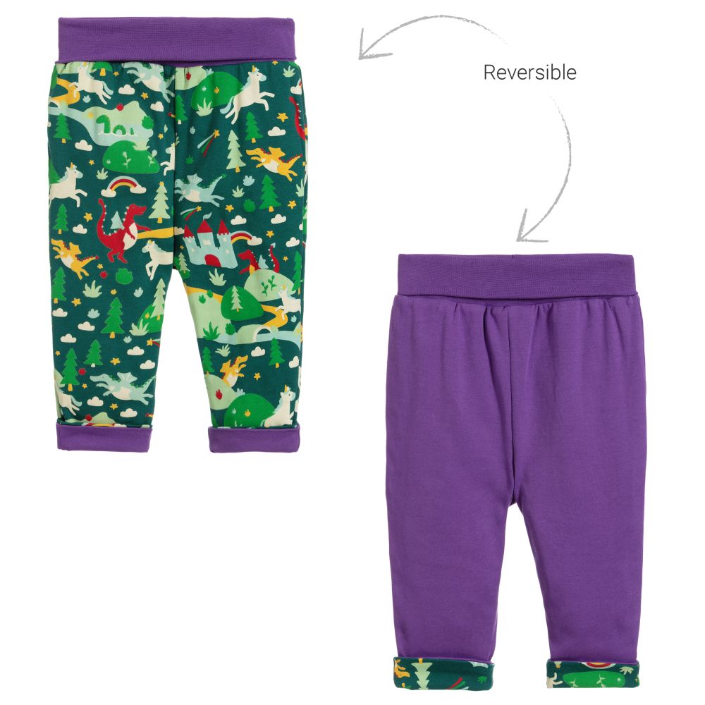 Frugi - Green Reversible Trousers | Childrensalon
