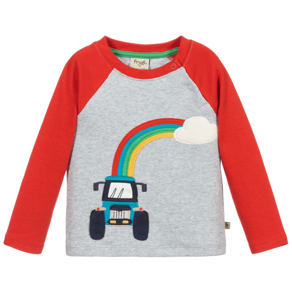 Frugi - Haut gris en coton biologique | Childrensalon