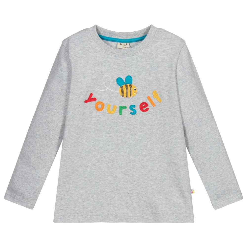 Frugi - Haut gris en coton bio | Childrensalon