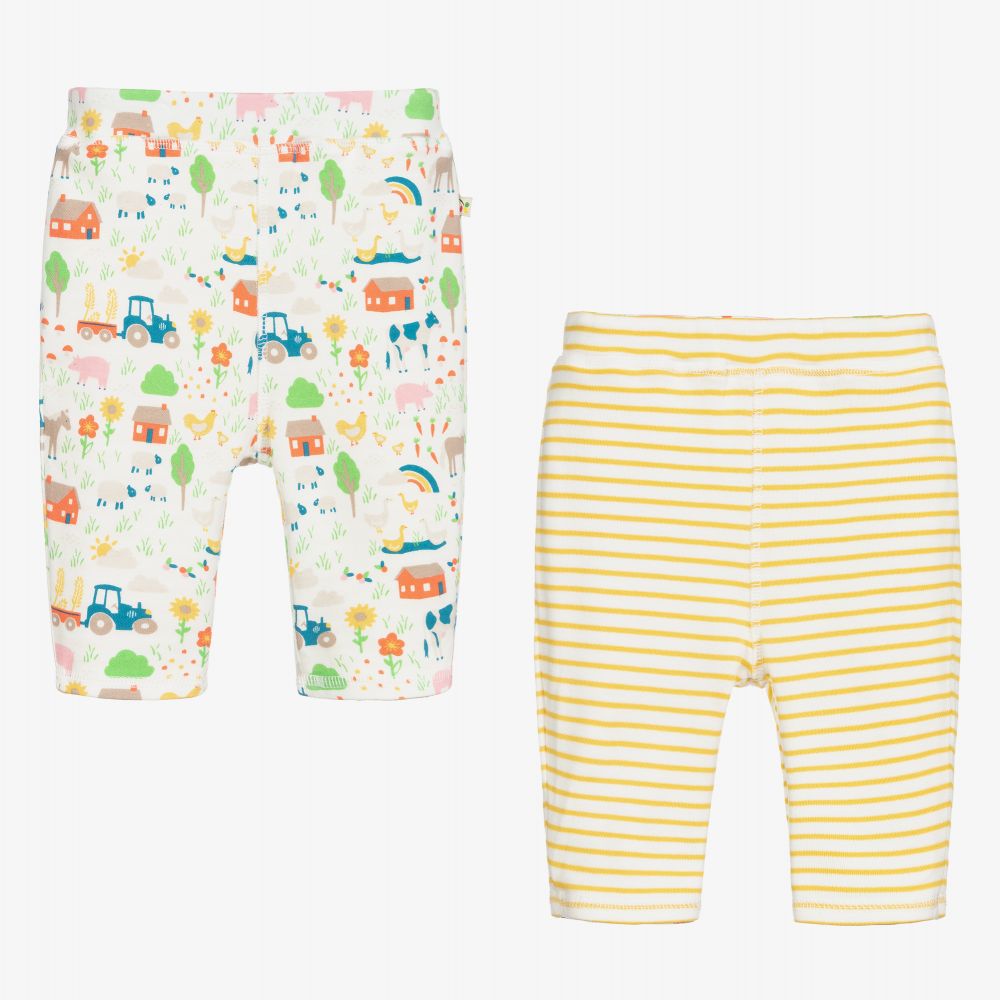 Frugi - Ivory Farm Reversible Trousers | Childrensalon