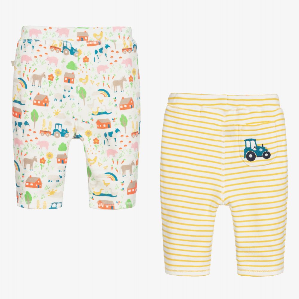 Frugi-Ivory Farm Reversible Trousers | Childrensalon Outlet