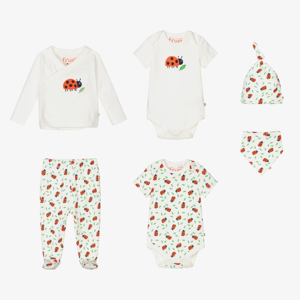 Frugi - Ladybird Cotton Babysuit Set | Childrensalon