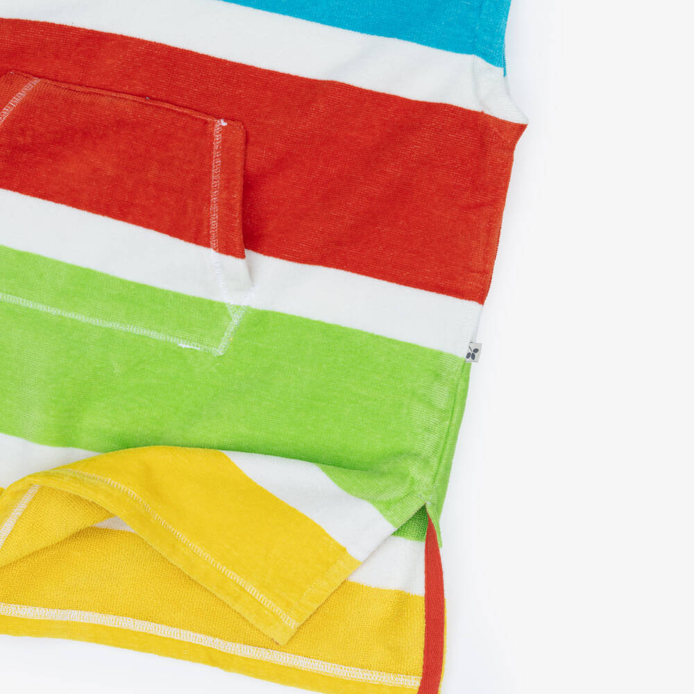 Frugi-Multicolour Striped Cotton Poncho Towel | Childrensalon Outlet