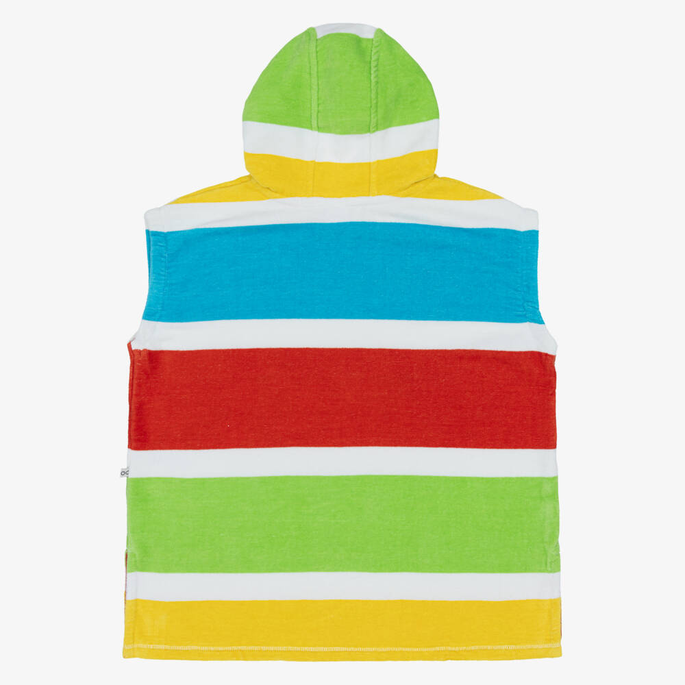 Frugi-Multicolour Striped Cotton Poncho Towel | Childrensalon Outlet