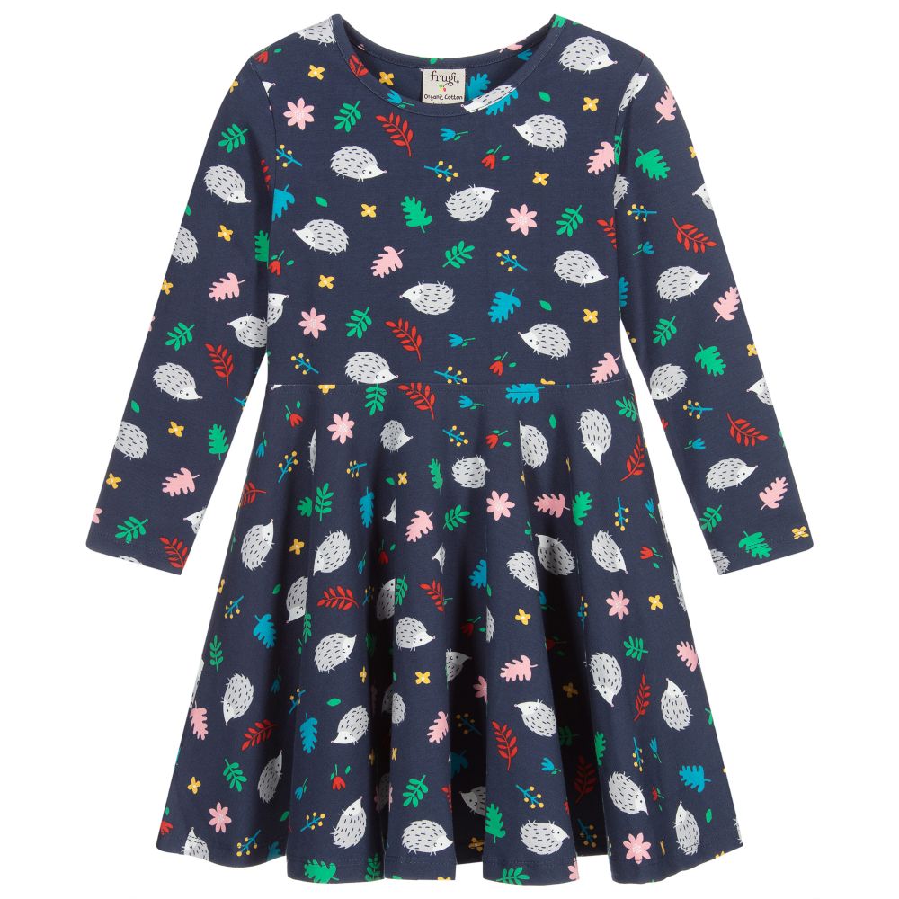 Frugi - Navy Blue Organic Cotton Dress | Childrensalon