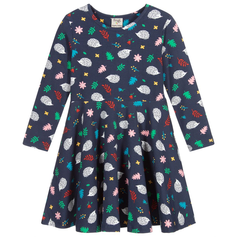 Frugi - Robe bleu marine en coton bio | Childrensalon